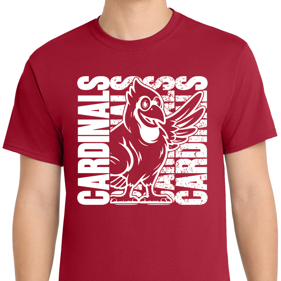 Red - Cardinal Tee - Gildan 50/50 Short Sleeve
