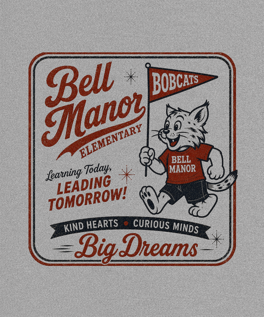 Bell Manor Elementary Vintage Bobcat T-Shirt